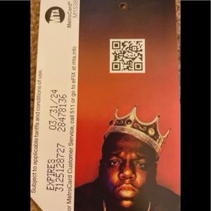 Biggie 50th Birthday Limited Edition NYC Metrocard!